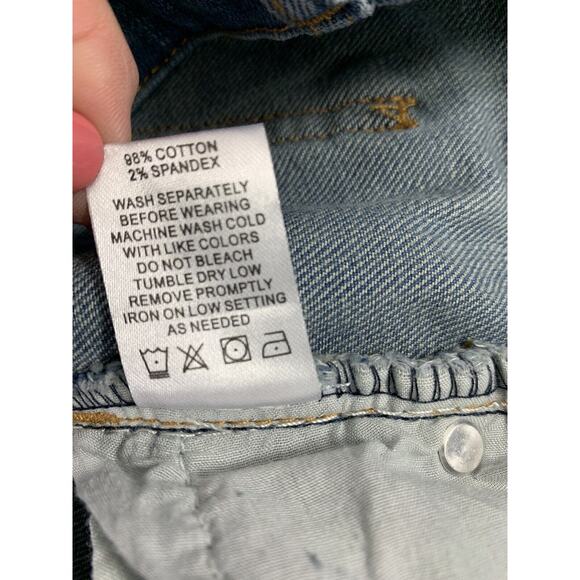 Elliott & Vine Jeans Womens Size 10 Straight Raw Hem Medium Wash Denim Stretch - Picture 7 of 9